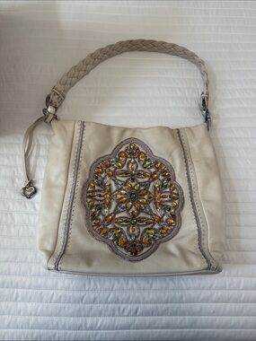 Brighton Collectables Embellished Women's Shoulder Bag with Braided Handle